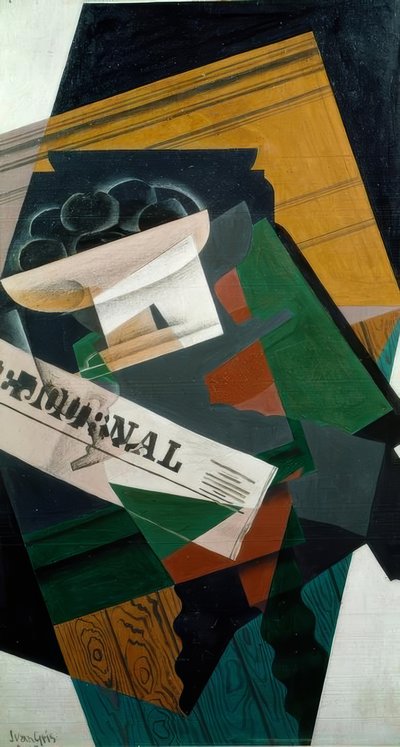 Natura morta con giornale da Juan Gris
